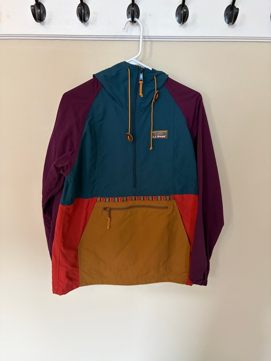 L.L. Bean Jackets & Blazers - L.L. Bean Colorblock Pullover Windbreaker - Teal, Burgundy, Red, Mustard